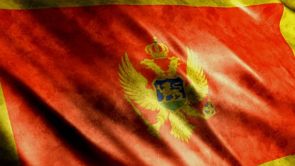 Montenegro National Grunge Flag High Quality Grunge Flag Image — Stock Photo, Image