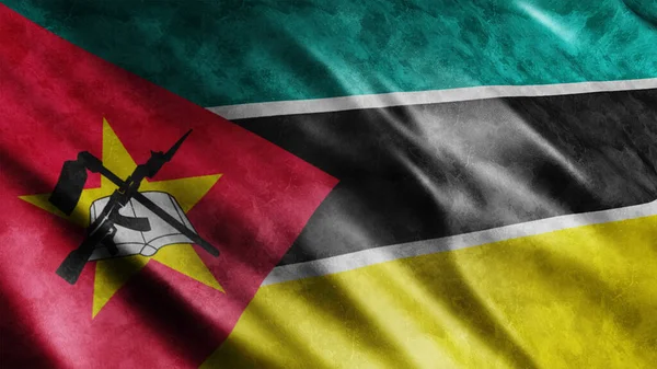 Mosambik Národní Grunge Vlajka Vysoce Kvalitní Grunge Vlajka Obrázek — Stock fotografie