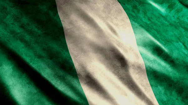 Нігерія Національний Грандж Прапор Високоякісний Грандж Прапор Зображення — стокове фото