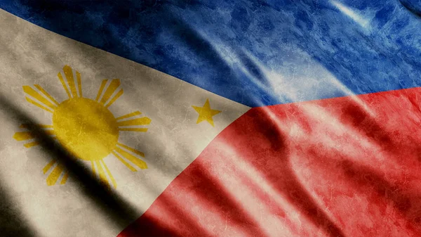 Philippines National Grunge Flag High Quality Grunge Flag Image — Stock Photo, Image