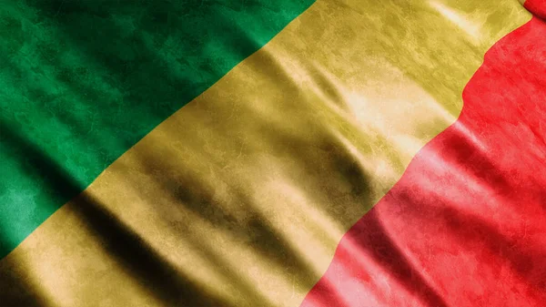 Kongo Cumhuriyeti Ulusal Grunge Bayrağı Yüksek Kalite Grunge Görüntü — Stok fotoğraf
