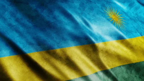 Rwanda National Grunge Flag High Quality Grunge Flag Image — Stock Photo, Image