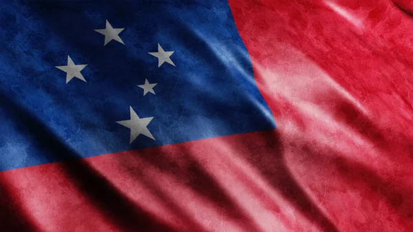 Samoa Národní Grunge Vlajka Vysoce Kvalitní Grunge Vlajka Obrázek — Stock fotografie