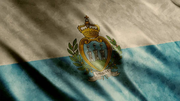 San Marino Nemzeti Grunge Zászló Kiváló Minőségű Grunge Zászló Kép — Stock Fotó