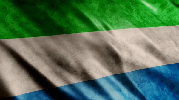 Sierra Leone Nemzeti Grunge Zászló Kiváló Minőségű Grunge Zászló Kép — Stock Fotó
