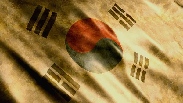 Corea Del Sud Bandiera Grunge Nazionale Immagine Alta Qualità Grunge — Foto Stock