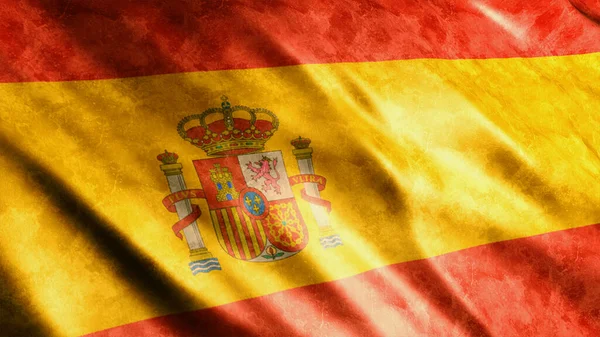 Spanien National Grunge Flag Hög Kvalitet Grunge Flag Bild — Stockfoto
