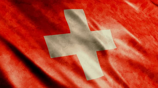 Zwitserland Nationale Grunge Vlag Hoge Kwaliteit Grunge Vlag Afbeelding — Stockfoto