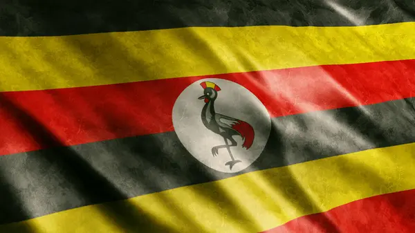 Bandeira Grunge Nacional Uganda Imagem Bandeira Grunge Alta Qualidade — Fotografia de Stock