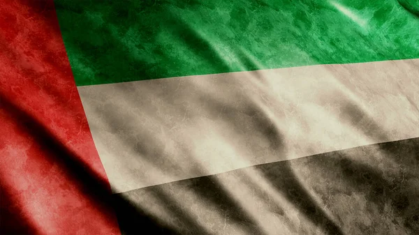 Єднані Арабські Емірати Національний Грандж Прапор Високоякісний Грандж Прапор Зображення — стокове фото