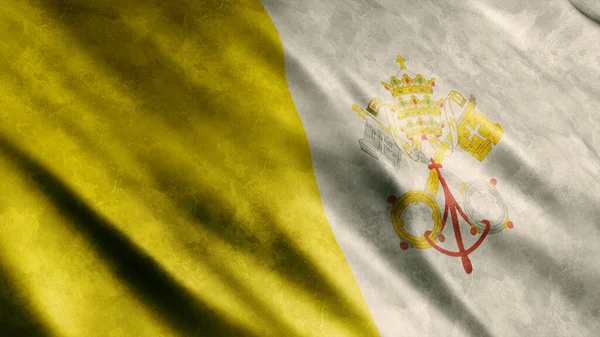 Vatikán Város Nemzeti Grunge Zászló Kiváló Minőségű Grunge Zászló Kép — Stock Fotó