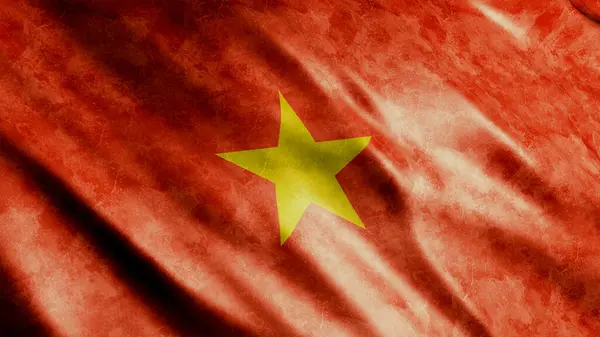 Єтнамський Національний Грандж Прапор Зображення Високоякісного Грандж Прапора — стокове фото