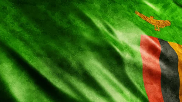 Zambia Bandiera Nazionale Grunge Immagine Alta Qualità Grunge Flag — Foto Stock