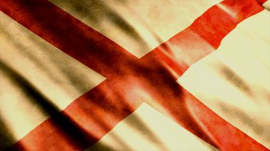 Alabama Eyaleti (ABD) Grunge Bayrağı, Yüksek Kalite Grunge Görüntü 