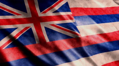 Hawaii Eyaleti (USA) Grunge Bayrağı, Yüksek Kalite Grunge Görüntü 