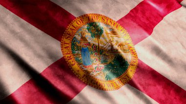 Florida Eyaleti (ABD) Grunge Bayrağı, Yüksek Kalite Grunge Resmi 