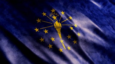 Indiana Eyaleti (ABD) Grunge Bayrağı, Yüksek Kalite Grunge Resmi 