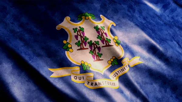 Connecticut State Estados Unidos América Bandeira Grunge Imagem Bandeira Grunge — Fotografia de Stock