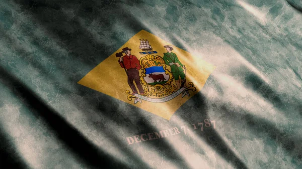 Estado Delaware Grunge Flag Imagen Alta Calidad Grunge Flag —  Fotos de Stock