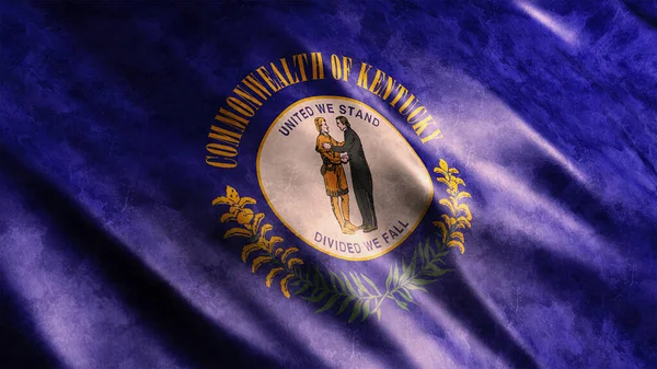 Bandera Grunge Del Estado Kentucky Estados Unidos Imagen Bandera Grunge —  Fotos de Stock