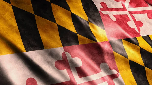 Maryland State Usa Grunge Flag Imagen Alta Calidad Grunge Flag —  Fotos de Stock