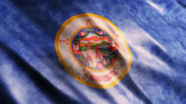 Minnesota State Grunge Flag Imagen Alta Calidad Grunge Flag —  Fotos de Stock