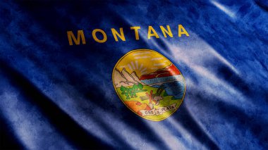 Montana Eyaleti (ABD) Grunge Bayrağı, Yüksek Kalite Grunge Resmi 