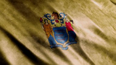 New Jersey Eyaleti (ABD) Grunge Bayrağı, Yüksek Kalite Grunge Görüntü 