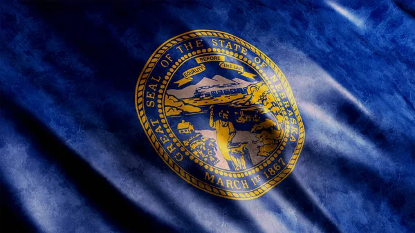 Nebraska State Usa Grunge Flag High Quality Grunge Flag Image — Stock Photo, Image
