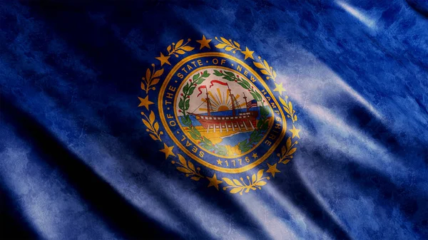 New Hampshire State Estados Unidos Grunge Flag Imagem Bandeira Grunge — Fotografia de Stock