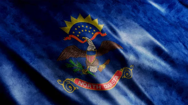 北达科他州 Grunge国旗 高品质Grunge国旗图像 — 图库照片