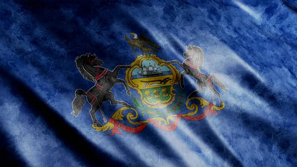 Pennsylvania State Usa Grunge Flag Imagen Alta Calidad Grunge Flag —  Fotos de Stock