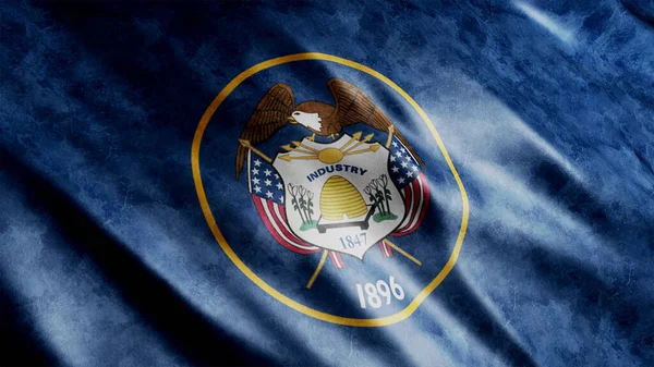 Estado Utah Grunge Flag Imagen Alta Calidad Grunge Flag —  Fotos de Stock