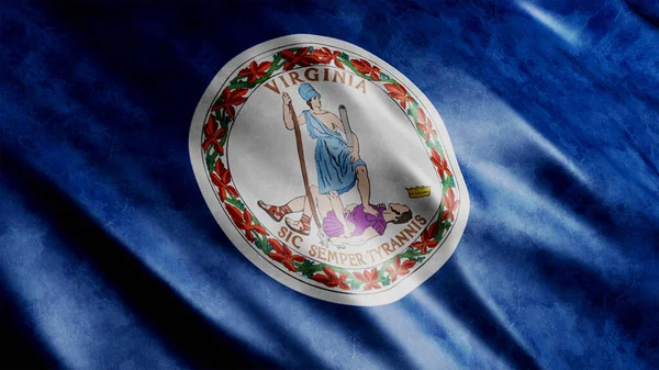 Estado Virginia Grunge Flag Imagen Alta Calidad Grunge Flag —  Fotos de Stock