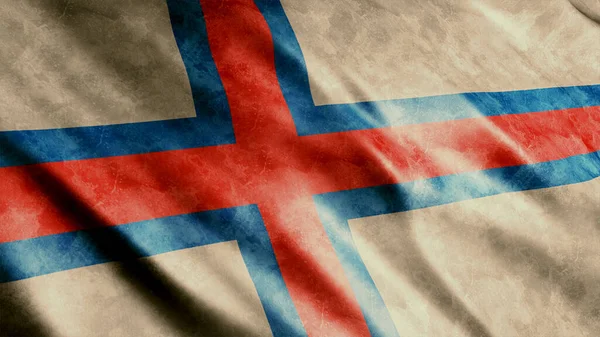 Faroe Islands National Flag High Quality Waving Flag Image — Stock Photo, Image