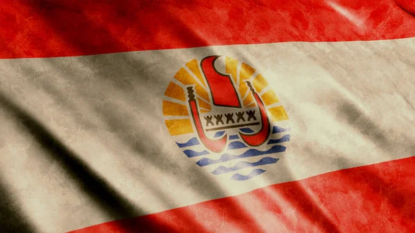 Franse Polynesië Nationale Vlag Hoge Kwaliteit Zwaaien Vlag Afbeelding — Stockfoto