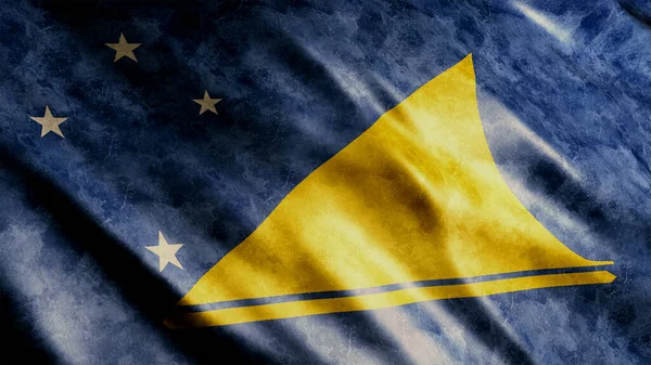 Tokelau Nemzeti Zászló Kiváló Minőségű Integető Zászló Kép — Stock Fotó