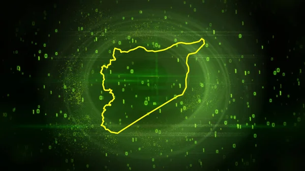 Peta Suriah Latar Belakang Teknologi Hitech Digital Latar Belakang Tujuan — Stok Foto