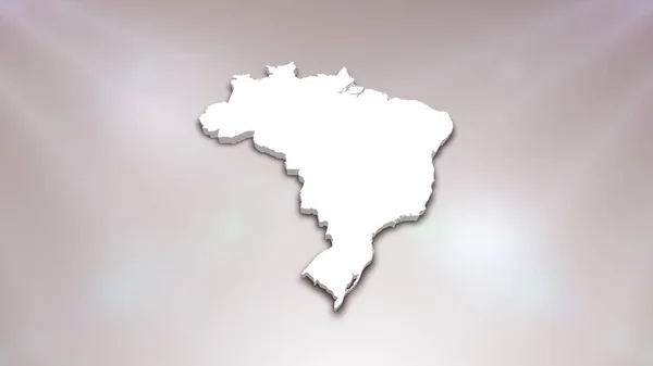 Brasil Map White Background Útil Para Política Eleições Viagens Notícias — Fotografia de Stock