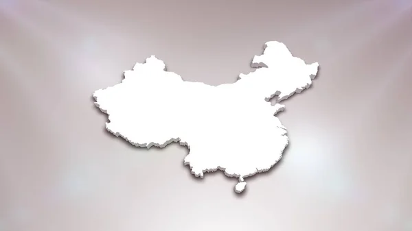 Mapa China Sobre Fondo Blanco Útil Para Política Elecciones Viajes —  Fotos de Stock