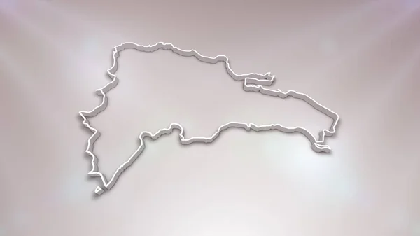 Dominik Cumhuriyeti 3D Beyaz Arkaplan Haritası Siyaset, Seçimler, Seyahat, Haber ve Spor Olayları İçin Kullanışlı