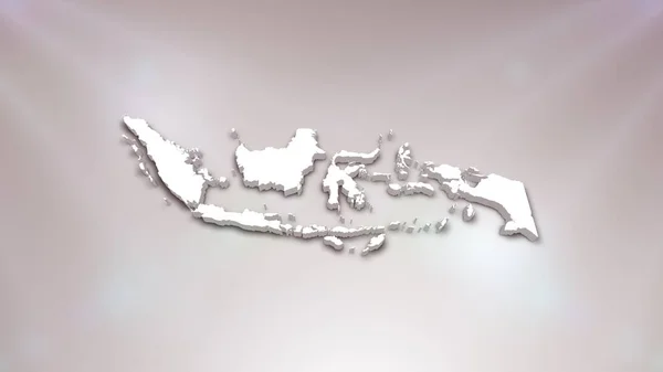Indonésia Mapa Sobre Fundo Branco Útil Para Política Eleições Viagens — Fotografia de Stock
