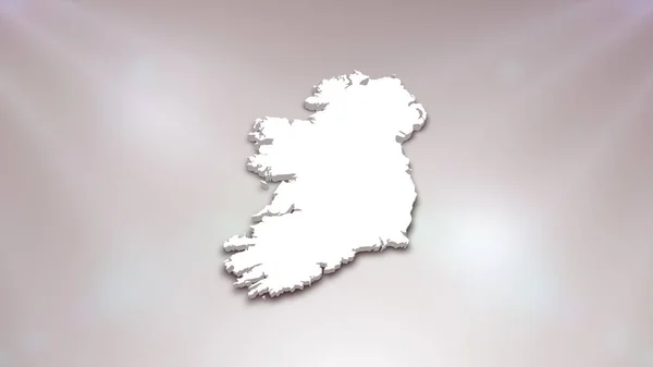 Mapa Irlanda Sobre Fondo Blanco Útil Para Política Elecciones Viajes —  Fotos de Stock