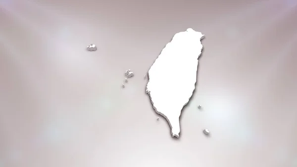 Beyaz Arkaplan Üzerine Tayvan 3D Haritası, Siyaset, Seçim, Seyahat, Haber ve Spor Olayları İçin Kullanışlı