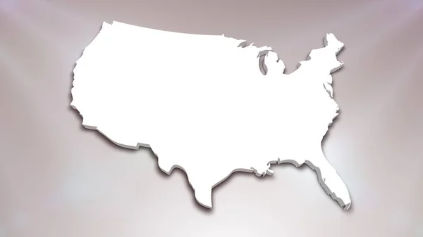 United States America Map White Background Useful Politics Elections Travel — Stock Photo, Image