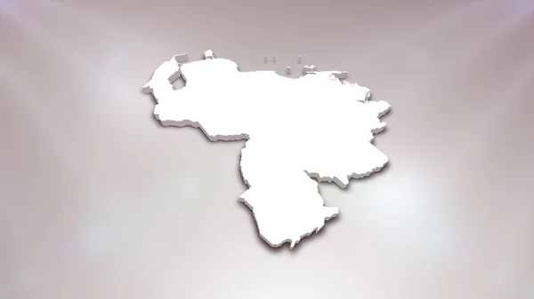 ベネズエラの3D地図 白い背景 ニュース スポーツイベントに役立ちます — ストック写真