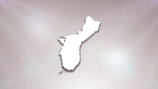 Guam Map White Background Útil Para Política Eleições Viagens Notícias — Fotografia de Stock