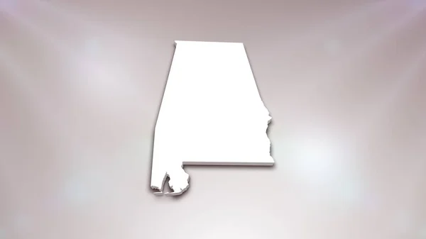 Alabama State Map Usa Witte Achtergrond Handig Voor Politiek Verkiezingen — Stockfoto