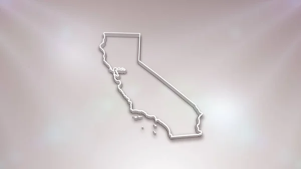 Kalifornien State Map Usa Auf Weißem Hintergrund Nützlich Für Politik — Stockfoto