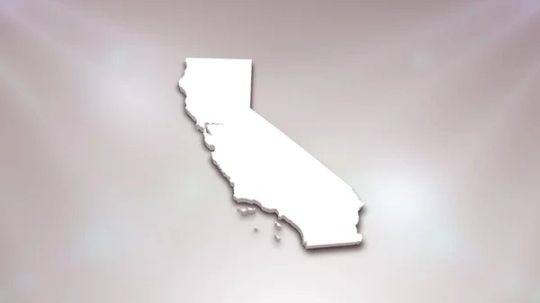 Kalifornien State Map Usa Auf Weißem Hintergrund Nützlich Für Politik — Stockfoto